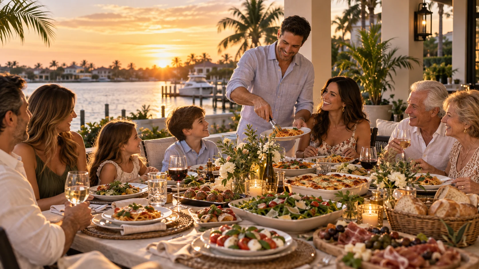 Family gathering catering for Cape Coral celebrations
