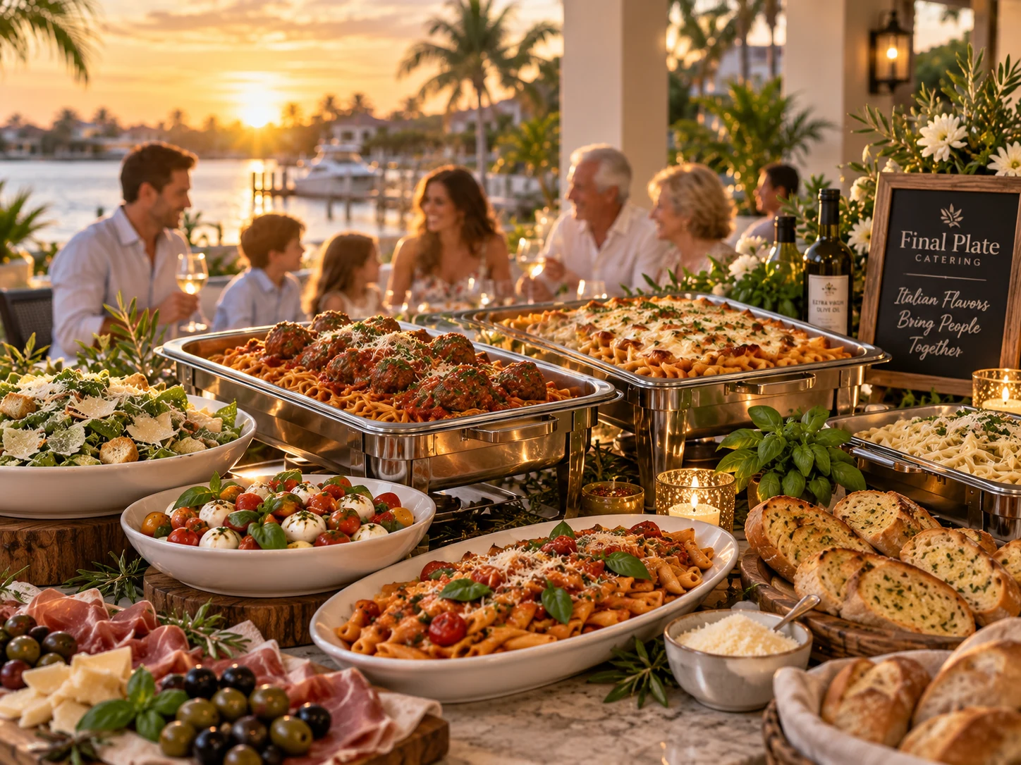 Italian buffet catering for events in Estero Florida by Final Plate Catering